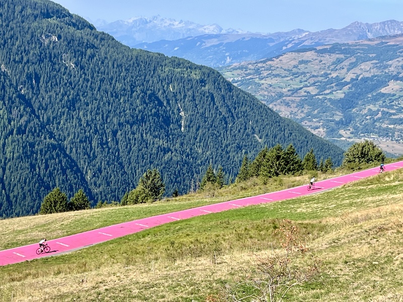 Encadrement en vélo de route sur la route Rose (Tarrentaise)