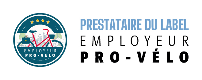 Pastille Prestataire du label Employeur Pro-Vélo